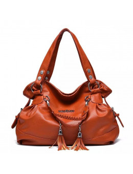 Женская кожаная сумка 8821-1 ORANGE